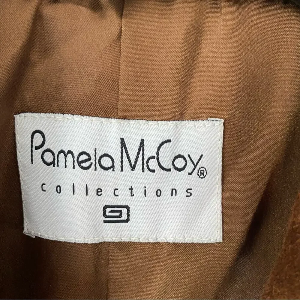 Pamela McCoy Brown Suede Western Embroidered Beaded Jacket Blazer Small Boho - Picture 2 of 10